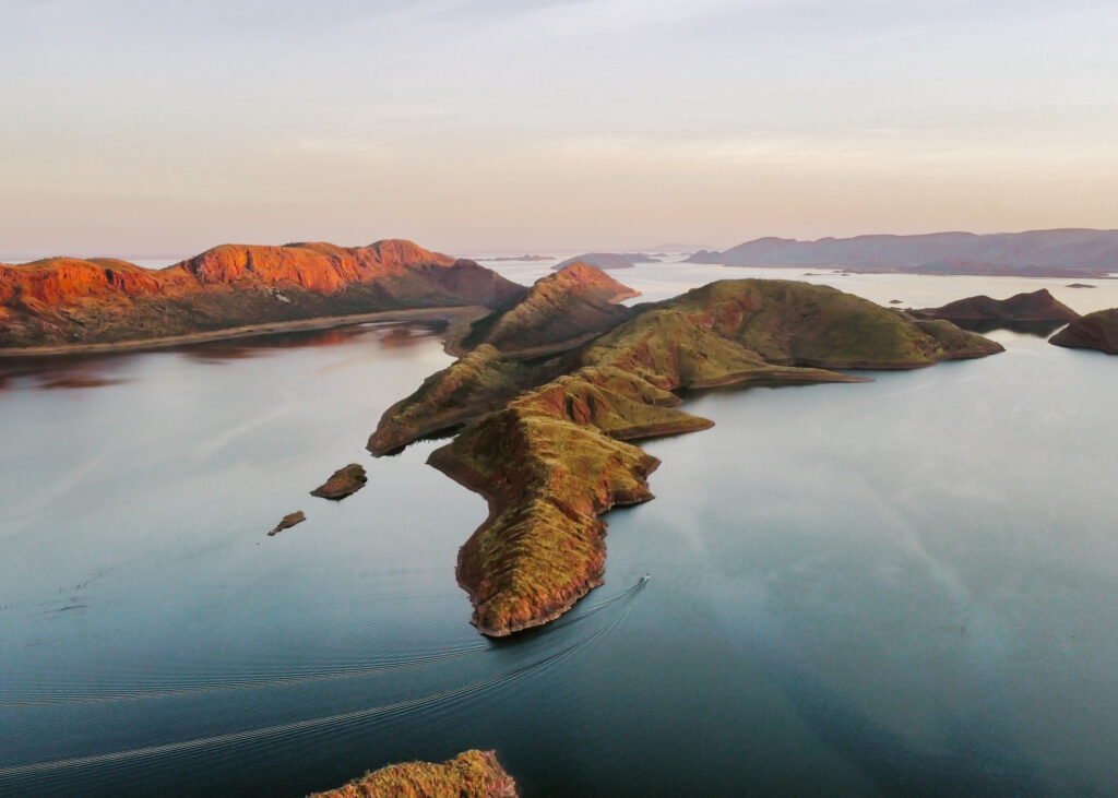 Image of one of the islands in Lake Argyle, Western Australia
