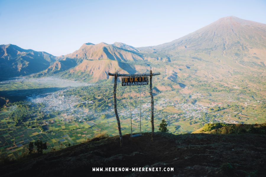 The swing at the top of Pergasingan Hill